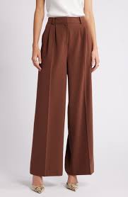 High-Waisted Brown Pants