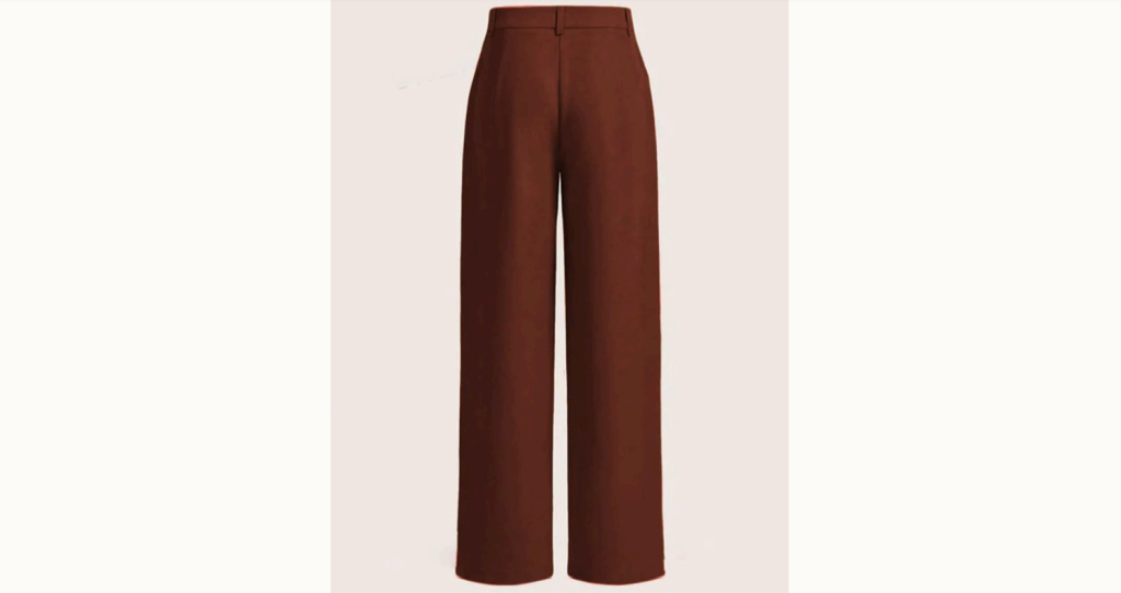 Straight Leg Brown Pants